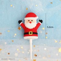 Christmas Santa Claus Snowman Elk Soft Glue Party Cake Decorating Supplies 1 Piece sku image 7