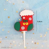 Christmas Santa Claus Snowman Elk Soft Glue Party Cake Decorating Supplies 1 Piece sku image 12