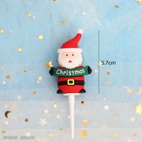 Christmas Santa Claus Snowman Elk Soft Glue Party Cake Decorating Supplies 1 Piece sku image 6