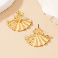1 Pair Elegant Glam Luxurious Sector Plating Metal Alloy Ferroalloy 14k Gold Plated Ear Studs main image 5