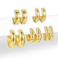 1 Set Ig Style Simple Style Circle Solid Color Ccb Earrings sku image 1