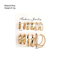 1 Set Simple Style Circle Plating Inlay Alloy Rhinestones Pearl Earrings main image 4