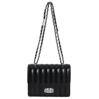 Women's Pu Leather Solid Color Streetwear Square Lock Clasp Shoulder Bag Crossbody Bag sku image 2