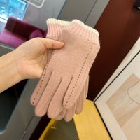 Frau Einfacher Stil Einfarbig Samt Polyester Handschuhe 1 Paar sku image 11