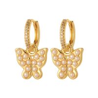 1 Paire Vêtement De Rue Animal Forme De Cœur Placage Incruster Le Cuivre Zircon Boucles D'oreilles Boucles D'oreilles main image 5