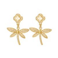 1 Paire Vêtement De Rue Animal Forme De Cœur Placage Incruster Le Cuivre Zircon Boucles D'oreilles Boucles D'oreilles sku image 9