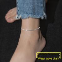 Simple Style Classic Style Solid Color Stainless Steel Women's Anklet main image 5