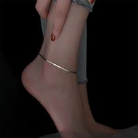 Simple Style Classic Style Solid Color Stainless Steel Women's Anklet sku image 1