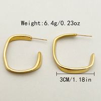 1 Pair Vacation Simple Style Streetwear Irregular Plating 304 Stainless Steel 14K Gold Plated Ear Studs main image 5