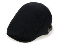 Men's Basic Retro British Style Solid Color Curved Eaves Beret Hat main image 2