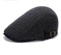 Men's Basic Retro British Style Solid Color Curved Eaves Beret Hat sku image 11