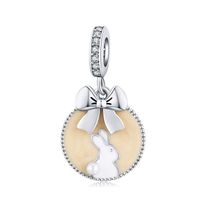 Casual Cute Rabbit Sterling Silver Enamel Jewelry Accessories sku image 1