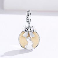 Casual Cute Rabbit Sterling Silver Enamel Jewelry Accessories main image 4