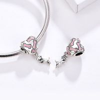 Casual Dog Heart Shape Sterling Silver Enamel Jewelry Accessories main image 3
