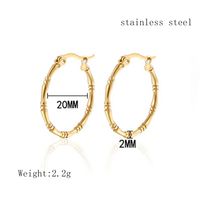 1 Pair INS Style Simple Style Commute Geometric Plating 304 Stainless Steel 18K Gold Plated Hoop Earrings main image 7