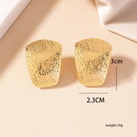 Wholesale Jewelry Simple Style Classic Style Square Alloy 14k Gold Plated Plating Ear Studs sku image 1