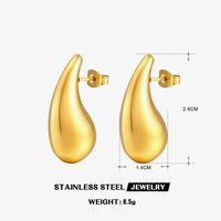 1 Pair Simple Style Geometric Plating 304 Stainless Steel 18K Gold Plated Ear Studs sku image 6