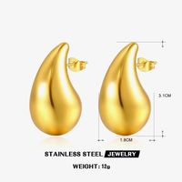 1 Pair Simple Style Geometric Plating 304 Stainless Steel 18K Gold Plated Ear Studs sku image 6