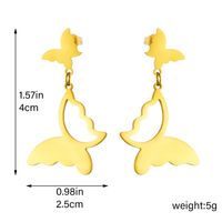 1 Pair Elegant Streetwear Butterfly Plating 304 Stainless Steel No Inlaid 18K Gold Plated Earrings main image 4