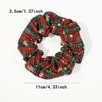 Elegant Christmas Pastoral Plaid Cloth Hair Tie main image 2