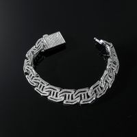 Hip-hop Geometric Alloy Inlay Rhinestones Men's Bracelets Necklace sku image 2