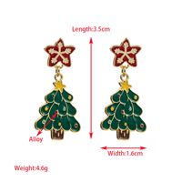 1 Pair Casual Cute Christmas Christmas Tree Bell Snowman Enamel Alloy Drop Earrings main image 6