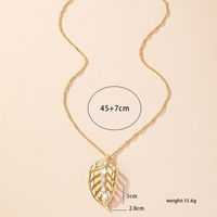 Elegant Streetwear Leaf Zircon Alloy Wholesale Pendant Necklace main image 1
