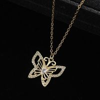 Elegant Lady Modern Style Letter Infinity Butterfly Zinc Alloy Women's Pendant Necklace sku image 3