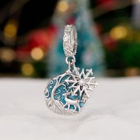 Casual Snowflake Elk Sterling Silver Inlay Zircon Jewelry Accessories main image 1