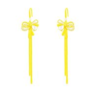 1 Pair Simple Style Commute Bow Knot Inlay Alloy Zircon Drop Earrings main image 5