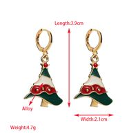 1 Pair Christmas Streetwear Christmas Tree Santa Claus Elk Enamel Alloy Drop Earrings main image 8