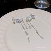 1 Pair Sweet Water Droplets Inlay Alloy Artificial Gemstones Drop Earrings main image 1