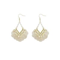 1 Pair Simple Style Classic Style Round Beaded Copper Drop Earrings main image 5