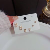 Fashion Geometric Moon Copper Artificial Pearls Zircon Ear Studs In Bulk sku image 28