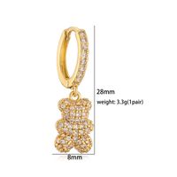 Elegant Cute Simple Style Bear Copper Plating Inlay Zircon 18k Gold Plated Rings Earrings Necklace main image 3
