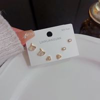 Fashion Geometric Moon Copper Artificial Pearls Zircon Ear Studs In Bulk sku image 30