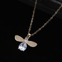 Glam Cute Butterfly Alloy Inlay Rhinestones Women's Pendant Necklace main image 3
