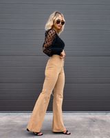 Women's Daily Street Simple Style Solid Color Full Length Pocket Flared Pants main image 5