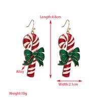 1 Pair Cute Christmas Tree Candy Flower Enamel Inlay Alloy Pearl Drop Earrings main image 2