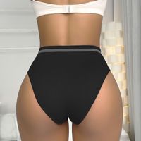 Couleur Unie Confort Taille Haute Slips Culotte main image 3