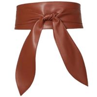 Elegant Basic Solid Color Bow Knot Pu Leather Women's Corset Belts main image 1