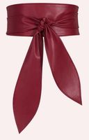 Elegant Basic Solid Color Bow Knot Pu Leather Women's Corset Belts sku image 6