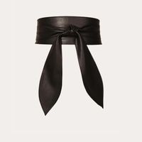 Elegant Basic Solid Color Bow Knot Pu Leather Women's Corset Belts sku image 3