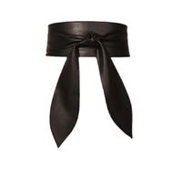 Elegant Basic Solid Color Bow Knot Pu Leather Women's Corset Belts main image 2