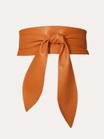 Elegant Basic Solid Color Bow Knot Pu Leather Women's Corset Belts sku image 4
