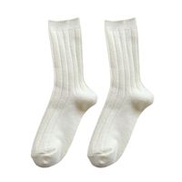 Women's Simple Style Solid Color Blending Wool Crew Socks A Pair main image 3