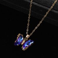 Glam Cute Butterfly Alloy Inlay Rhinestones Women's Pendant Necklace main image 6