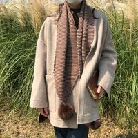 Women's Elegant Modern Style Solid Color Knit Scarf main image 4