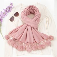 Women's Casual Simple Style Solid Color Imitation Cashmere Scarf sku image 2
