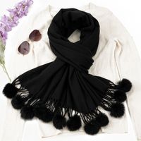 Women's Casual Simple Style Solid Color Imitation Cashmere Scarf sku image 3